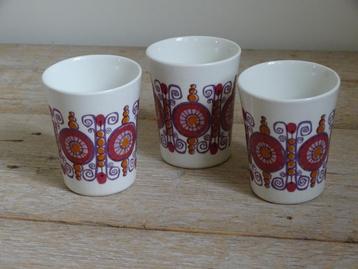 3x Beker, Figgjo Fajanse Norway BARCAROLE, zo goed als nieuw beschikbaar voor biedingen