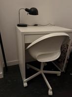 Wit bureau + stoel, Huis en Inrichting, Bureaus, Ophalen