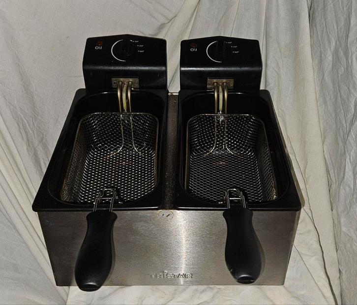 Tristar dubbele frituur / frietpan / friteuse, Witgoed en Apparatuur, Frituurpannen, Gebruikt, 4 liter of meer, Ophalen of Verzenden