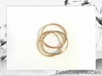 16440 Ontdek Onze 14k Tricolor Trinity Ring, Ophalen of Verzenden, Zo goed als nieuw, 17 tot 18, Dame