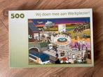 Puzzel 500pcs Wij doen mee aan werkplezier, Ophalen of Verzenden, Zo goed als nieuw