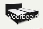 2 persoons boxspring met hoofdsteunzonder matras, Huis en Inrichting, Slaapkamer | Bedden, Ophalen, Gebruikt, Zwart, Tweepersoons