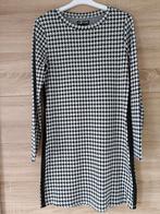 Zwart-wit jurk met pied-de-poule print, Zwart, Ophalen of Verzenden, Maat 36 (S), Boven de knie