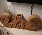 70 cm br ! MASSIEF HOUTEN INDIA POER / ORNAMENT, Ophalen, Zo goed als nieuw