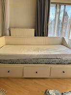 1 persoons bed met lades-Gratis, Ophalen, Gebruikt, Wit, Tweepersoons