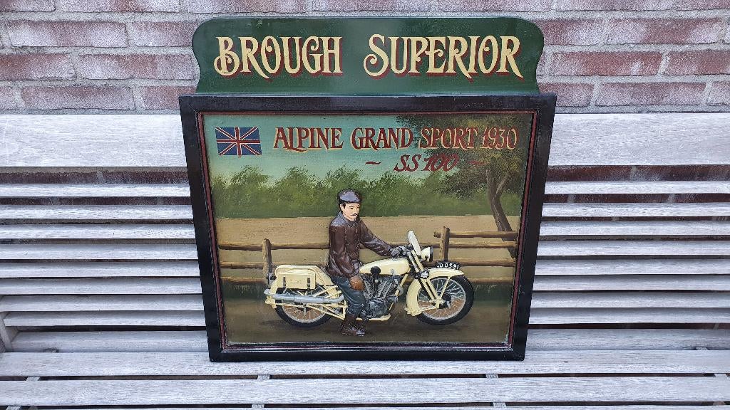 Harley Davidson / Brough Superior, Verzamelen, Merken en Reclamevoorwerpen, Zo goed als nieuw, Reclamebord, Ophalen