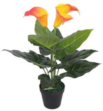 Kunstplant lelie kamerplant pot 45cm rood wit GRATIS BEZORGD beschikbaar voor biedingen