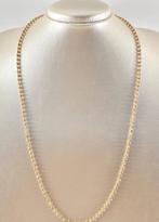 Gouden ketting 18k tricolor, 21,2 gram bolletjesketting 61cm, Ophalen of Verzenden, Nieuw, Goud, Goud