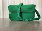 Tas schoudertas gehaakt groen macrame verwisselbaar hengsel, Info@kinderworkshops-petra-dongen.nl, Past Gillisstraat, Nieuw, Kinderworkshops Petra
