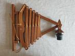 Vintage eiken treklamp, Huis en Inrichting, Lampen | Wandlampen, Ophalen of Verzenden, Gebruikt