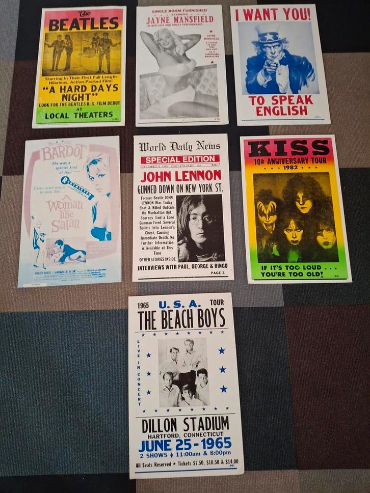 Vintage Pop Art Posters Collectie, Verzamelen, Posters, Gebruikt, Muziek, A1 t/m A3, Rechthoekig Staand, Ophalen of Verzenden