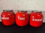 Emaile koffie thee suiker potten vintage / zonder deksel, Ophalen of Verzenden