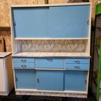 Zeer mooie blauwe keukenkast Vintage retro, Minder dan 100 cm, 25 tot 50 cm, Blauw, Gebruikt