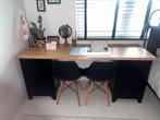 Zwarte bureau met locker kastjes, Ophalen of Verzenden