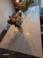 Witte eettafel, Huis en Inrichting, Tafels | Eettafels, Ophalen, Overige materialen, Gebruikt, 200 cm of meer