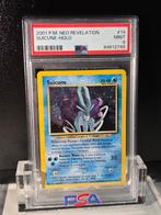 PSA 9 - Suicune Holo #14 (2001 Pokemon Neo Revelation), Hobby en Vrije tijd, Ophalen of Verzenden, Zo goed als nieuw