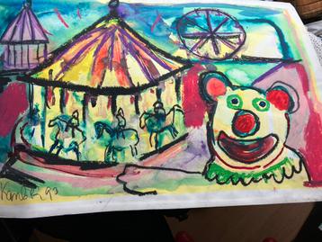Mooie aquarel van Jacob Kanbier. beschikbaar voor biedingen