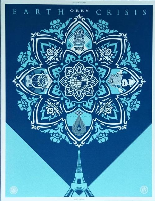 Earth Crisis .OBEY. Shepard Fairey COP21 Parijs 2015, Boeken, Kunst en Cultuur | Beeldend, Zo goed als nieuw, Schilder- en Tekenkunst