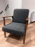 Ikea fauteuil donker blauw/grijs, Huis en Inrichting, Stoelen, Ophalen, Hout, Blauw, Scandinavisch