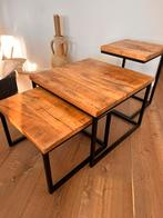 Te koop. Tafelstel grote 60x60 kleine 50x50 banktafel 40x40, Huis en Inrichting, Ophalen, Minder dan 45 cm, Minder dan 55 cm, Vierkant