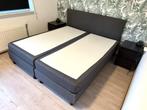 Boxspring 180 x 200 - Stof Antraciet / Donker Grijs, Ophalen, Gebruikt, Tweepersoons, 180 cm