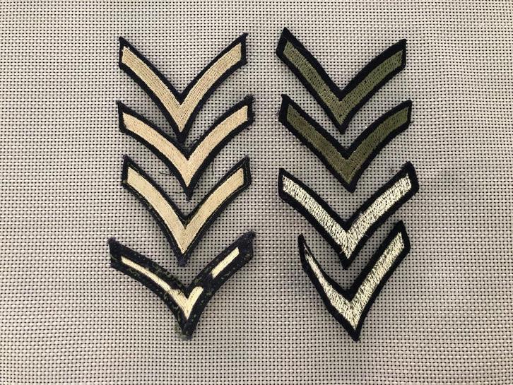 WW2 US, embleem, stof, strepen meerdere uitvoeringen, Verzamelen, Militaria | Tweede Wereldoorlog, Landmacht, Embleem of Badge