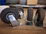 Set van 4 stevige wielen met luchtbanden, Ophalen