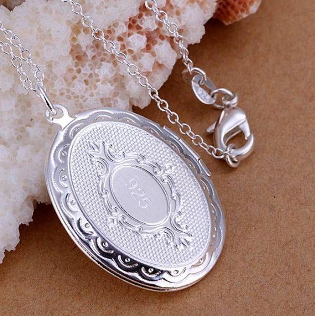 925 sterling zilveren medaillon voor foto, Sieraden, Tassen en Uiterlijk, Kettinghangers, Ophalen of Verzenden, Nieuw, Zilver