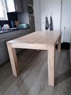 Massief Eiken Eettafel 90x160 cm, Ophalen, Gebruikt, Eikenhout, 50 tot 100 cm
