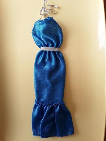 Vintage Mattel 1983 Barbie Fashion Fun #4806 blauwe jurk beschikbaar voor biedingen