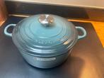 Le Creuset braadpan 24cm 'Ocean', Huis en Inrichting, Keuken | Potten en Pannen, Ophalen of Verzenden, Nieuw, Gietijzer, Koekenpan of Braadpan