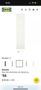 IKEA Bergsbo Deur 50x229 cm, Doe-het-zelf en Verbouw, Minder dan 80 cm, Binnendeur, Ophalen of Verzenden, Zo goed als nieuw