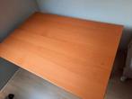 2x verstelbare houten bureau's Galant (Ikea), Ophalen, In hoogte verstelbaar, Gebruikt, Bureau