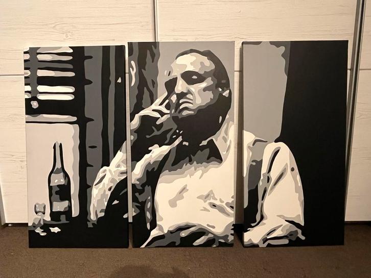 The Godfather Luik Schilderij, Huis en Inrichting, Woonaccessoires | Schilderijen, Tekeningen en Foto's, Zo goed als nieuw, Schilderij