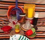 Retro kampeerservies keukenuitrusting 4-persoons 36-delig, Ophalen of Verzenden, Gebruikt