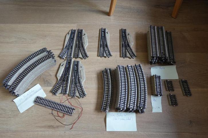 Partij Märklin M-Rails in goede staat, Hobby en Vrije tijd, Modeltreinen | H0, Gebruikt, Rails, Wisselstroom, Märklin, Ophalen of Verzenden
