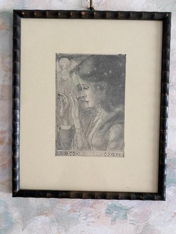 Oude  . Prent  . Jan  . Toorop  .  1906 beschikbaar voor biedingen