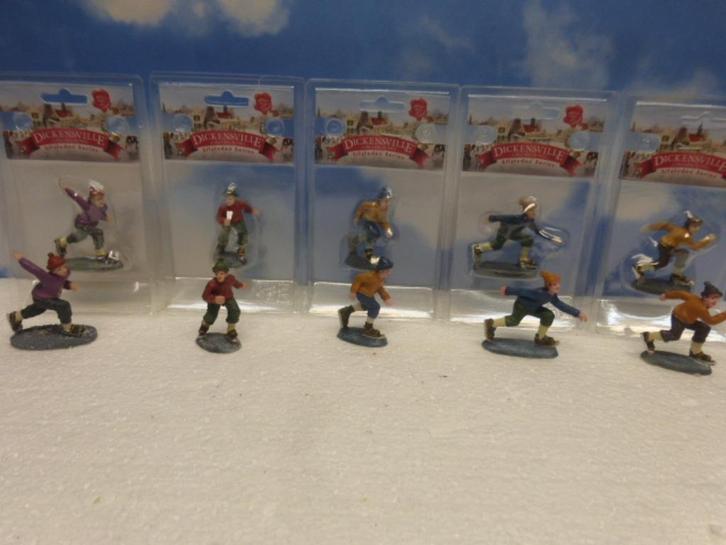 dickensville elfsteden schaatsers kerstdorp poppetjes kerst, Diversen, Kerst, Nieuw, Ophalen of Verzenden