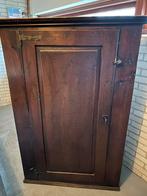 Antieke hoekkast van teakhout € 125.-, Antiek en Kunst, Antiek | Meubels | Kasten, Ophalen