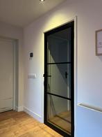 Staal look hinnendeur met glas, Doe-het-zelf en Verbouw, Deuren en Horren, Binnendeur, Ophalen of Verzenden, 200 tot 215 cm, Glas