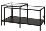 Te koop: IKEA VITTSJÖ salontafel / bijzettafel – set van 2, Ophalen, 50 tot 100 cm, 50 tot 100 cm, Minder dan 50 cm