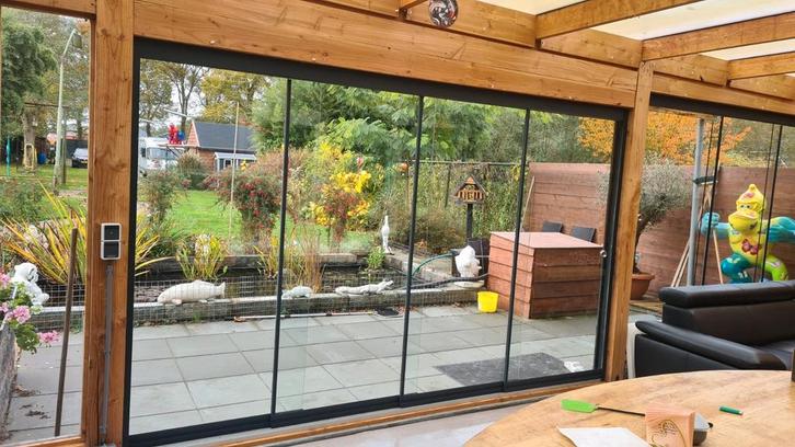 Sere ramen/overkapping glas, Tuin en Terras, Overkappingen, Zo goed als nieuw, Serre, Ophalen
