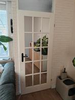 Witte opdekdeur met spiegel - Rechtsdraaiend, Doe-het-zelf en Verbouw, Ophalen