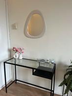 IKEA VITTSJÖ sidetable / consoletafel - zwart met glas, Huis en Inrichting, Ophalen, Gebruikt