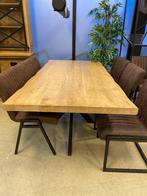 VOORRAAD ACTIE 325 LIVE EDGE BOOMSTAM CHEFMEUBEL LEEGVERKOOP, Huis en Inrichting, Stoelen, Ophalen, Bruin, Nieuw, Modern