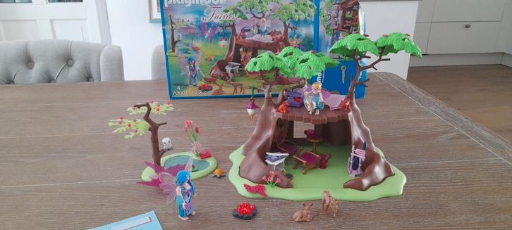 Izgs Playmobil Fairies Boomhut 70001 met doos en boekje, Kinderen en Baby's, Speelgoed | Playmobil, Zo goed als nieuw, Complete set