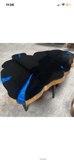 Epoxy boomstamtafel salontafel bijzettafels, Ophalen, 50 tot 100 cm, Rond, Zo goed als nieuw