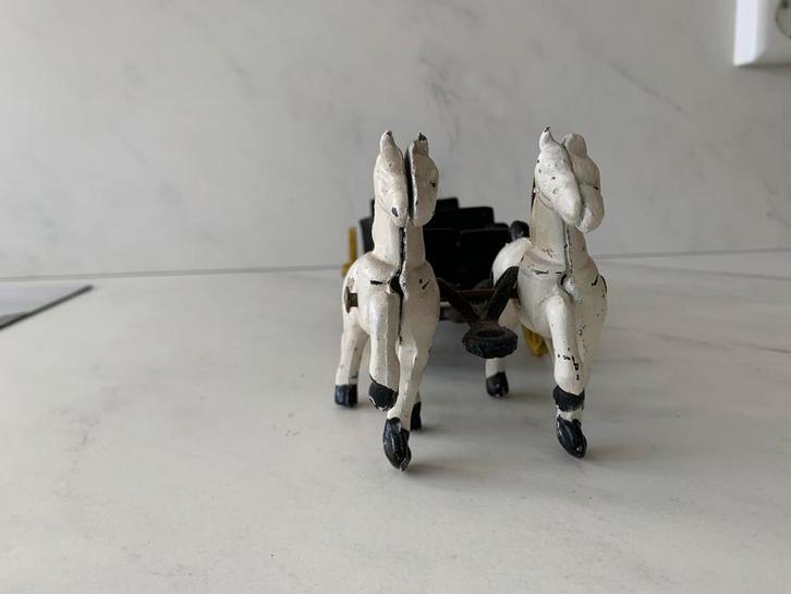 Antiek Gietijzeren Kinderspeelgoed Paardenspan, Antiek en Kunst, Curiosa en Brocante, Ophalen of Verzenden