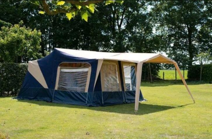 Trigano Odyssee 1 - 2 - 3 en hij staat.🏕 inclusief stalling, Caravans en Kamperen, Vouwwagens, Ophalen of Verzenden