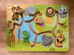 Puzzel met schuifdieren hout !!!, Verzenden, Minder dan 10 stukjes, Zo goed als nieuw, Van hout